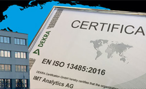 IMT Analytics is certified according to ISO 13485 by DEKRA - 2020
